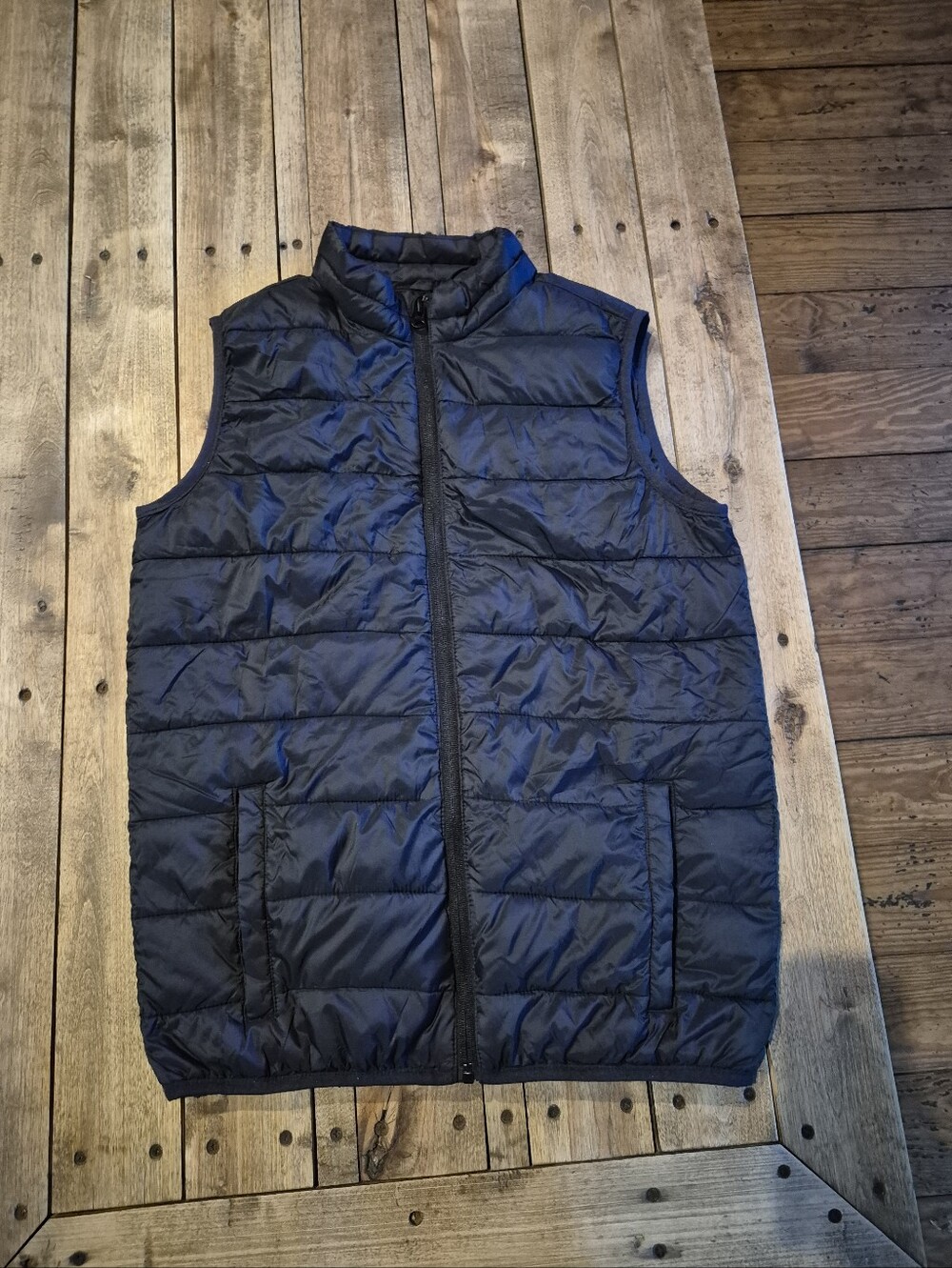 Old Navy Boy's Black Quilted Puffer Vest Size XL (14-16)